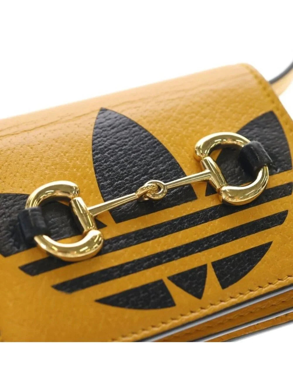 Gucci Adidas Shoulder Compact Wallet Yellow - Picture 6 of 8